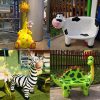 Ghế hoạt hình ngoài trời khủng long sợi thủy tinh Ghế nhựa trang trí mẫu giáo trung tâm mua sắm công viên giải trí Ghế động vật trang trí