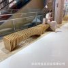 Ghế lát gỗ chắc chắn vẻ đẹp thương mại Chen Ghế ngồi bằng sợi thủy tinh Ghế giải trí ngoài trời Ghế băng dự bị có hình dạng đặc biệt trung tâm mua sắm Ghế chờ