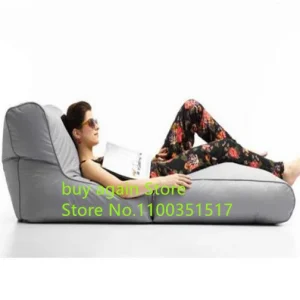 Ghế lười gấp túi đậu cực dài, đệm ngủ túi đậu ngoài trời, bọc ghế sofa có thể gập lại - Hình 2