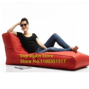 Ghế lười gấp túi đậu cực dài, đệm ngủ túi đậu ngoài trời, bọc ghế sofa có thể gập lại - Hình 4