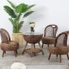 Ghế mây ban công phòng chờ Ngoài Trời sân bàn ghế bàn trà nhỏ kết hợp sân thượng sân thật ghế mây