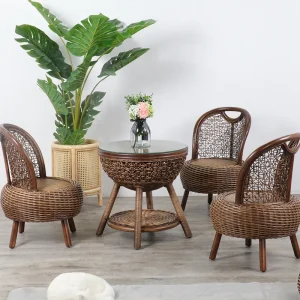 Ghế mây ban công phòng chờ Ngoài Trời sân bàn ghế bàn trà nhỏ kết hợp sân thượng sân thật ghế mây
