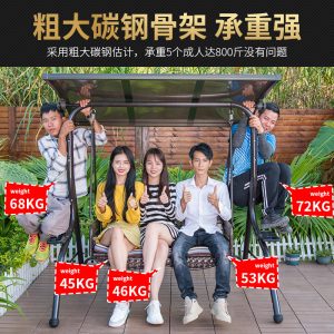 Ghế mây ngoài trời xích đu sân vườn treo nhà che mưa nắng sân thượng ngoài trời giải trí ghế xích đu sân vườn mây - Hình 4