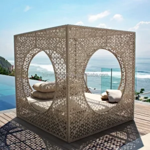 Ghế Mọi thời tiết Giường phơi nắng ngoài trời Sân hiên Mây Sun Lounger Nội thất bể bơi Giường phơi nắng bằng nhôm - Hình 2