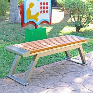 Ghế ngoài trời bằng thép không gỉ Ghế công viên giải trí Ghế sát trùng hàng WPC Ghế lưới dứa Ghế công viên cảnh quan - Hình 3