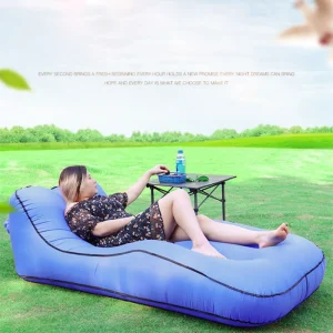 Ghế Người Độc Thân Bơm Hơi Ngoài Trời Nắng Cắm Trại Nệm Hơi Di Động Dã Ngoại Bãi Biển Sofa Vườn Gấp Đệm Chống Thấm Nước