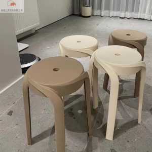 Ghế nhựa bán buôn nhà có thể xếp chồng lên nhau dày băng ghế cao lưới ghế màu đỏ phòng khách xếp chồng lên nhau phân tròn ghế ăn đơn giản