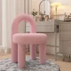 Ghế Nội Thất Phòng Khách Thanh Lịch Với Ghế Tựa Lưng Cashmere Bắc Âu Ghế Mỹ Phẩm Ghế Ăn Mỹ Phẩm Ghế Giải Trí Thư Giãn - Hình 2