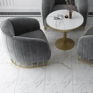 Ghế Phòng Khách Cao Cấp Nhung Hồng Cá Nhân Phòng Ăn Ghế Bành Bắc Âu Hỗ Trợ Lưng Poltrona Luxuosa Nội Thất Gia Đình MQ50KT - Hình 4