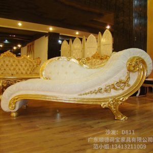 Ghế quý phi Châu âu tân cổ điển ghế dài vải nghệ thuật phòng khách ghế sofa phòng ngủ ghế tựa làm đẹp ghế dài - Hình 2