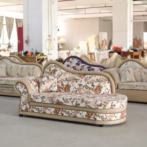 Ghế quý phi Junchao Concubine Ghế phòng nhỏ Phòng ngủ Sofa Ghế có thể ngả Phong cách Châu Âu Vải Nghệ thuật Vẻ đẹp Ghế đơn Đơn giản Lười Lười - Hình 2