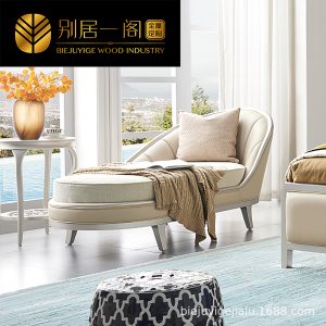 Ghế quý phi Mỹ nhẹ sang trọng trường kỷ ghế dài đẹp phòng ngủ phòng nhỏ phòng khách gỗ chắc chắn ghế sofa da đơn trường kỷ