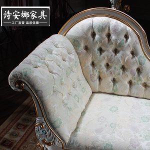 Ghế quý phi Nội thất kiểu Pháp Châu Âu cổ điển thủ công bằng gỗ nguyên khối ghế dài ghế lười có thể ngả đồ nội thất - Hình 2