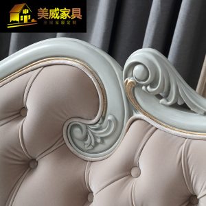 Ghế quý phi Nội thất Pháp phong cách Châu Âu gỗ ghế dài phòng khách chạm khắc ghế phòng ngủ vẻ đẹp - Hình 3