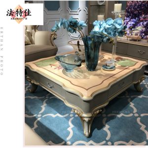 Ghế quý phi Nội thất Pháp Sofa nghệ thuật bằng da châu Âu 123 ghế dài kết hợp biệt thự kích thước căn hộ sofa sang trọng nhẹ - Hình 2