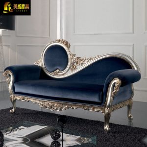 Ghế quý phi Pháp cao cấp sang trọng trường kỷ longue sofa lười phong cách châu Âu tân cổ điển bằng gỗ chạm khắc ghế có thể ngả vẻ đẹp ghế ghế