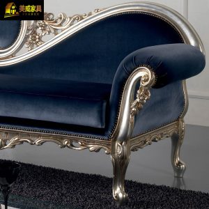 Ghế quý phi Pháp cao cấp sang trọng trường kỷ longue sofa lười phong cách châu Âu tân cổ điển bằng gỗ chạm khắc ghế có thể ngả vẻ đẹp ghế ghế - Hình 4