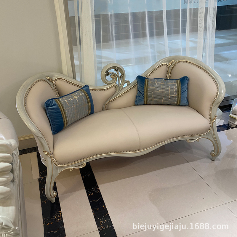 Ghế quý phi Pháp sang trọng gỗ chạm khắc giường phòng ngủ da nghệ thuật cuối giường phân sofa phân giày thay đổi phân hoàn thành đồ nội thất Châu Âu - Hình 2 Ghế quý phi Pháp sang trọng gỗ chạm khắc giường phòng ngủ da nghệ thuật cuối giường phân sofa phân giày thay đổi phân hoàn thành đồ nội thất Châu Âu - Hình 2