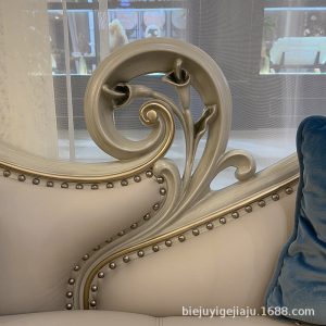Ghế quý phi Pháp sang trọng gỗ chạm khắc giường phòng ngủ da nghệ thuật cuối giường phân sofa phân giày thay đổi phân hoàn thành đồ nội thất Châu Âu - Hình 4