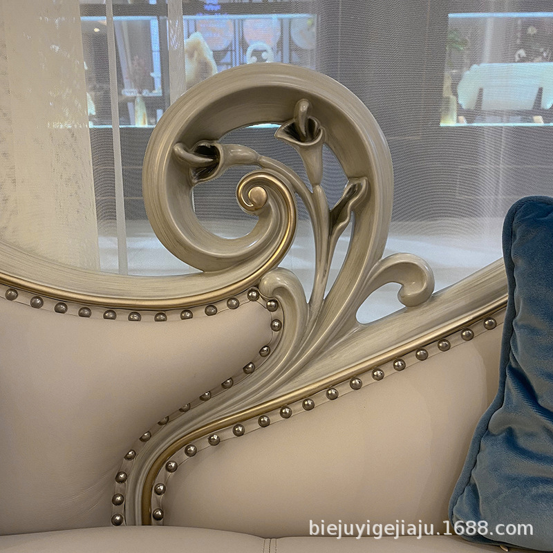 Ghế quý phi Pháp sang trọng gỗ chạm khắc giường phòng ngủ da nghệ thuật cuối giường phân sofa phân giày thay đổi phân hoàn thành đồ nội thất Châu Âu - Hình 4 Ghế quý phi Pháp sang trọng gỗ chạm khắc giường phòng ngủ da nghệ thuật cuối giường phân sofa phân giày thay đổi phân hoàn thành đồ nội thất Châu Âu - Hình 4