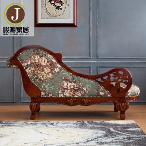 Ghế quý phi Phong Cách Châu Âu Ghế Gỗ Ghế Dài Tân Cổ Điển Sofa Vải Phòng Ngủ Ghế Dài Longue Ghế Tựa Phong Cách Trung Quốc Ghế Miễn Phí Vận Chuyển - Hình 3