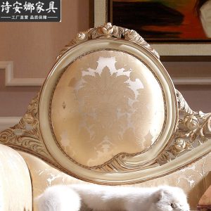 Ghế quý phi Phong Cách Châu Âu Gỗ Ghế Dài Phòng Ngủ Đẹp Ghế Sofa Vải Kiểu Mỹ Đơn Ghế Sofa Sang Trọng - Hình 2