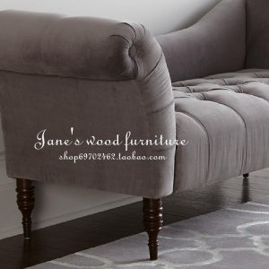 Ghế quý phi phong cách Mỹ vải ghế dài phong cách châu Âu phòng nhỏ phòng khách đôi ba người sofa phòng ngủ ban công giải trí làm đẹp đi văng - Hình 4