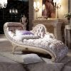 Ghế quý phi phong cách Pháp Ghế Dài Italy Gỗ Sofa Vải Ghế Châu Âu Gỗ Kẹo Kẹo Phòng Ngủ Ghế Chống Bẹp Đầu