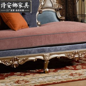 Ghế quý phi Sofa hoàng phi phong cách châu Âu kết hợp nghệ thuật xuất bản đơn giản và hoàn chỉnh cung đình tân cổ điển Pháp phong cách Mỹ tất cả khách chạm khắc gỗ nguyên khối - Hình 4