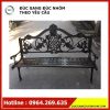 Ghế sân vườn công viên gang đúc và hàn liền khối màu đồng đen