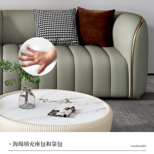 Ghế Sofa da cao cấp nhẹ, lớp đầu tiên da bò. - Hình 2