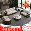 Ghế Sofa da sang trọng nhẹ của kiểu Italy Ghế Sofa da Mỹ gia đình chung cư lớn Sofa biệt thự kiểu Hồng Kông nhà thiết kế Sofa nhẹ sang trọng