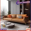 Ghế Sofa da Yiluo da bò lớp đầu tiên phòng khách hiện đại sang trọng cho phòng nhỏ Ghế Sofa da kiểu kiểu Italy đơn giản ba chỗ ngồi