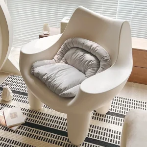 Ghế sofa đơn Bắc Âu, ghế nổi tiếng internet, phòng khách, ban công giải trí, ghế ôm tối giản, cao cấp phong cách kem
