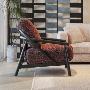 Ghế Sofa Đơn Earl Bọc Vải Cashmere Phong Cách Cổ Điển - Hình 2