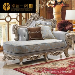 Ghế sofa kiểu Mỹ bọc da Ghế sofa vải kiểu Mỹ phòng khách kết hợp kiểu Pháp nhẹ nhàng sang trọng phòng ngủ kiểu Pháp Ghế dài chạm khắc - Hình 2