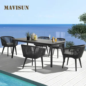 Ghế Sofa Ngoài Trời Cao Cấp Cho 3 Người Còn Lại Ghế Ăn Bàn Trong Vườn Giường Đơn Hợp Kim Nhôm Mây Chống Thấm Nước Lửng - Hình 2