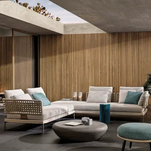 Ghế sofa ngoài trời sân ban công giải trí ngoài trời thiết kế góc sân vườn nội thất mây kết hợp