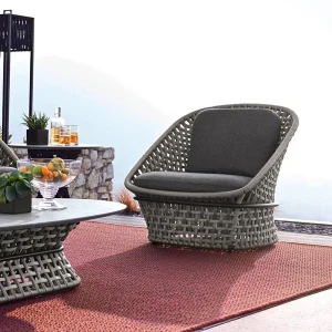Ghế sofa ngoài trời sân biệt thự ngoài trời ban công ghế mây bàn cà phê kết hợp khách sạn sân vườn giải trí - Hình 5