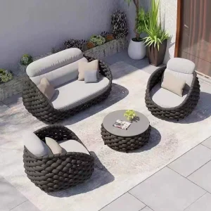 Ghế Sofa Ngoài Trời Sân Kết Hợp Sân Thượng Ngoài Trời Sân Vườn Ngoài Trời Ban Công Chống Nắng Chống Thấm Nước Giải Trí Ghế Mây Đôi - Hình 2