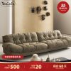 Ghế Sofa phòng khách đơn giản kiểu kiểu Italy BAXTER đầu lớp da mây Ghế Sofa đơn hiện đại đơn giản phòng nhỏ sang trọng nhẹ