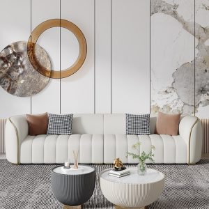 Ghế Sofa sang trọng nhẹ của kiểu Italy phòng khách phòng nhỏ hiện đại đơn giản KTV gói Ghế Sofa bốn chỗ - Hình 2