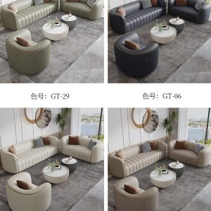 Ghế Sofa sang trọng nhẹ của kiểu Italy phòng khách phòng nhỏ hiện đại đơn giản KTV gói Ghế Sofa bốn chỗ - Hình 4