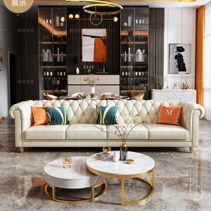 Ghế Sofa sang trọng nhẹ phòng khách đơn giản không khí hiện đại sang trọng gia đình lớn, vừa và nhỏ ba người - Hình 3