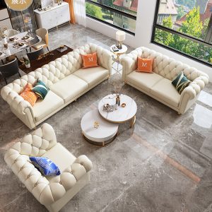Ghế Sofa sang trọng nhẹ phòng khách đơn giản không khí hiện đại sang trọng gia đình lớn, vừa và nhỏ ba người - Hình 4