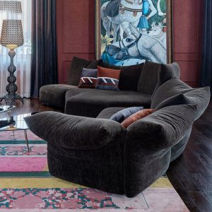 Ghế Sofa vải thiết kế hình cánh hoa nhập khẩu. - Hình 4
