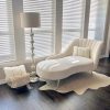 Ghế thư giãn Bắc Âu vẻ đẹp hiện đại đi văng phòng ngủ flannel ghế tựa ban công sang trọng thiết kế cong giải trí sofa lười