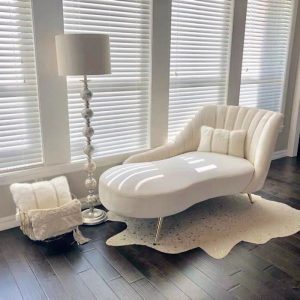 Ghế thư giãn Bắc Âu vẻ đẹp hiện đại đi văng phòng ngủ flannel ghế tựa ban công sang trọng thiết kế cong giải trí sofa lười