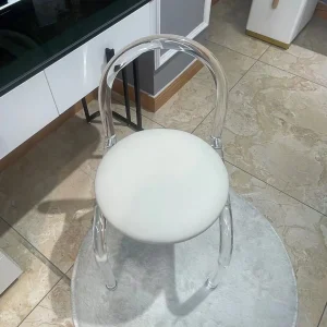 Ghế Trang Điểm Bắc Âu Nội Thất Phòng Khách Cao Cấp Acrylic Ghế Bành Công Thái Ghế Thư Giãn Trong Suốt Tựa Lưng Ghế Ăn - Hình 3