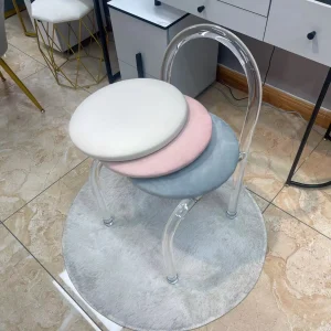 Ghế Trang Điểm Bắc Âu Nội Thất Phòng Khách Cao Cấp Acrylic Ghế Bành Công Thái Ghế Thư Giãn Trong Suốt Tựa Lưng Ghế Ăn - Hình 4